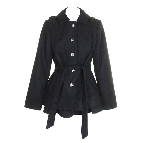hooded skirt coat
